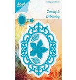 Joy!Crafts und JM Creation Stanz- und Prägeschablone, Rahmen Oval mit Blüte
