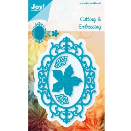 Joy!Crafts und JM Creation Estampado y Repujado plantilla, marco de la flor ovalada