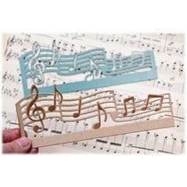 Cutting and embossing folder: music