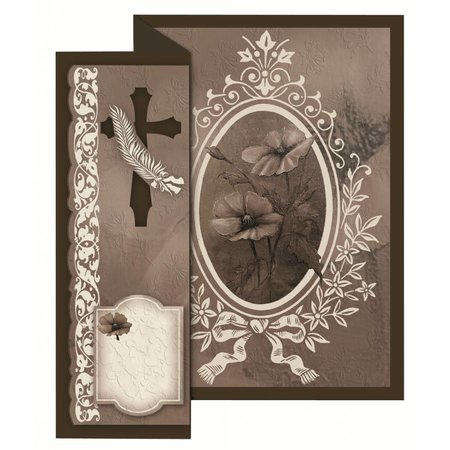 BASTELSETS / CRAFT KITS: Folding condoléances pour 4 cartes + enveloppes