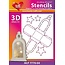 Schablonen und Zubehör für verschiedene Techniken / Templates Máscara de plástico linterna 3D, Tamaño: 21 x 30 cm