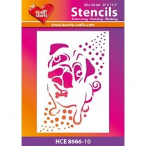 Chien de masque en plastique, de la taille 21 x 30 cm