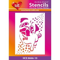 Dog máscara de plástico, tamanho 21 x 30 cm