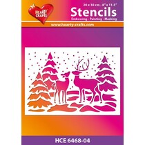 Plastic masker winterlandschap, afmetingen: 21 x 30 cm