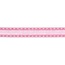 DEKOBAND / RIBBONS / RUBANS ... Dekoband med broderede kanter, pink