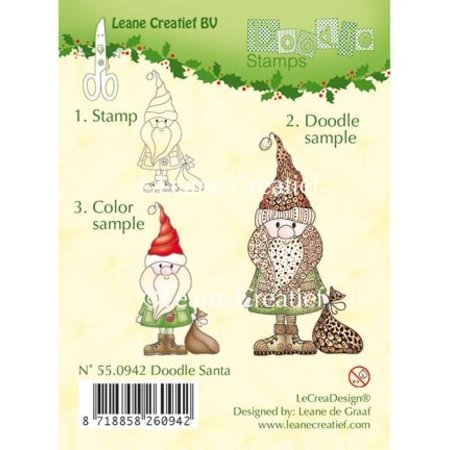 Leane Creatief - Lea'bilities Timbro Doodle, Babbo Natale