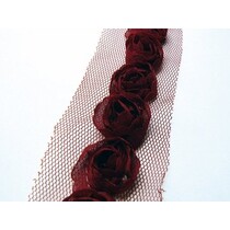 Fleurons sur tulband, rouge foncé