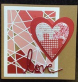 Spellbinders und Rayher Stamping and Embossing stencil, metal stencil Shapeabilities, Card Fronts / Glass Effects