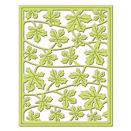 Spellbinders und Rayher Stamping and Embossing stencil, metal stencil Shapeabilities, Card Fronts / falling leaves