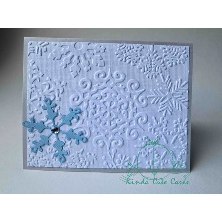 Sizzix 2 Embossing Folder 11,43x14,61 cm, fiocco di neve e stelle