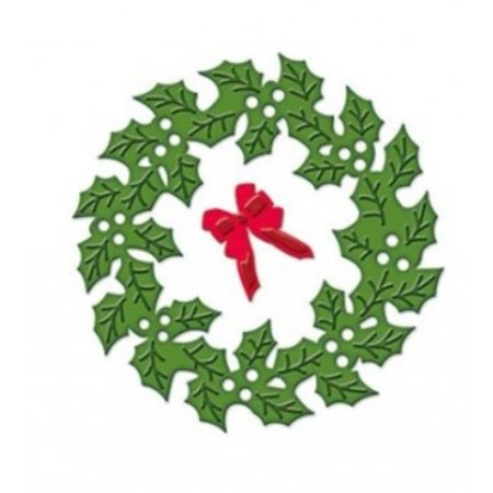 Spellbinders und Rayher Perforación y relieve usando pda El D-Lites, corona de Navidad