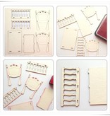 Embellishments / Verzierungen aggloméré Découpe laser: berceau 3D / lit bébé Accessoires