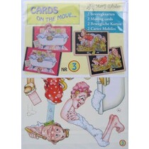 Bastelset pour l'agencement des 2 cartes mobiles drôles