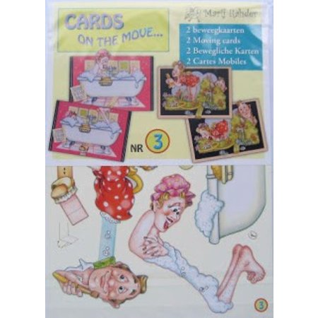 KARTEN und Zubehör / Cards Bastelset voor het ontwerpen van 2 beweegbare kaarten