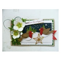 Stamping and Embossing stencil, Collectables, birds with star and branch