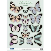 2 Stanzbogen, mit über 30 Schmetterlinge