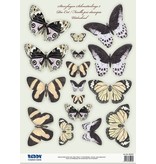 Embellishments / Verzierungen 2 morrem folha solta, com mais de 30 borboletas