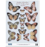 Embellishments / Verzierungen To die cut ark, med mer enn 30 sommerfugler