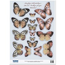 2 morir hojas sueltas, con más de 30 mariposas