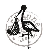 Transparent frimerker Marianne design, Storch