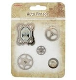 Embellishments / Verzierungen Dijes de metal Set de coches de época, 5 piezas