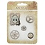 Embellishments / Verzierungen Metal Charms Set Auto Vintage, 5 Teile