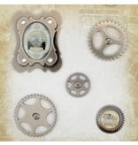 Embellishments / Verzierungen Metal Charms Set Auto Vintage, 5 Teile