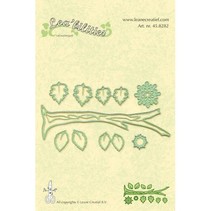 Stamping and embossing stencil, branch with leaves