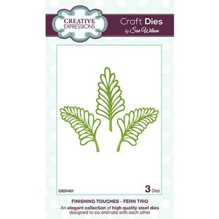 Creative Expressions Stamping and Embossing stencil, metal stencil 3 Ferns