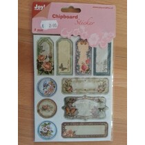 10 sponplater klistremerker, 2mm tykk