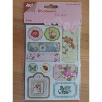 10 spaanplaat stickers, 2mm dik