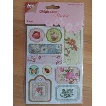 10 Chipboards Sticker, 2mm dick