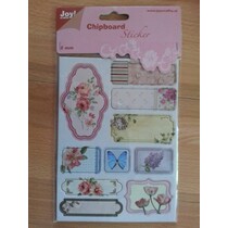 10 spaanplaat stickers, 2mm dik