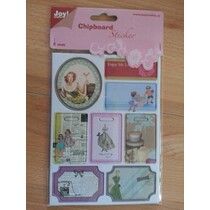 10 spaanplaat stickers, 2mm dik