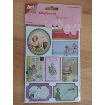 10 chipboard stickers, 2mm thick