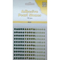 150 Self-adhesive beads, green