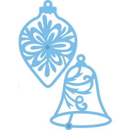 Marianne Design Estampillage et gaufrage pochoir, 2 boules de Noël