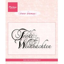 Transparent Stempel, Marianne Design, Text: Frohe Weihnachten