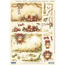 1 Deluxe Die cut sheets: 3D Die cut sheets, rolls of parchment with candles & Lantern