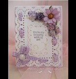 Spellbinders und Rayher Spellbinders Stempling og Embossing stencil, Nestabilities, dekorativ ramme og label