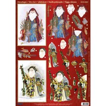 1 Deluxe fogli Die taglio: fogli Die 3D, Santas Vintage