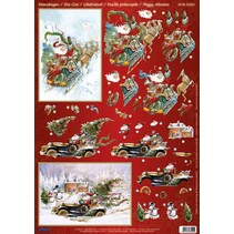 1 Deluxe Die cut ark: 3D die cut ark, Santa Claus