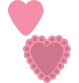 Marianne Design Goffratura e taglio template + bollo, cuori caramelle