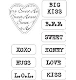 Marianne Design Goffratura e taglio template + bollo, cuori caramelle