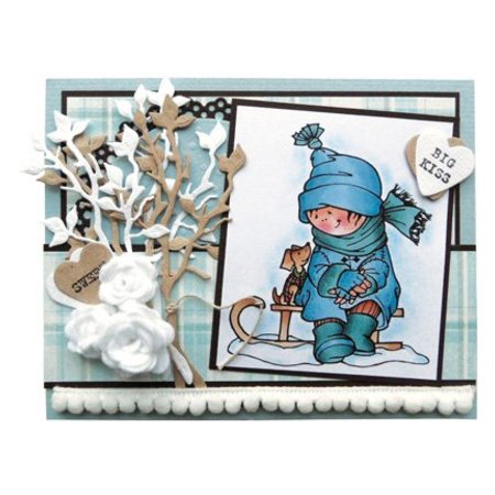 Marianne Design Goffratura e taglio template + bollo, cuori caramelle