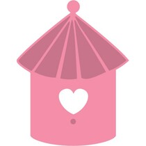 Stansing og preging sjablong + stempel, aviary: fugler