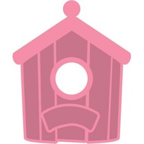 Stempling og prege sjablong + stempel Birdhouse: Daheim