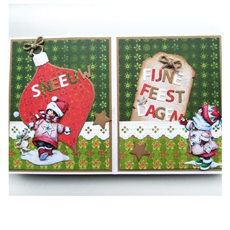Marianne Design Stampen en Embossing stencil, kerstballen
