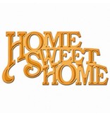 Spellbinders und Rayher Kutte og prege sjablonger, D-Lites, tekst "Home Sweet Home"