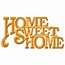 Spellbinders und Rayher Coupe et de gaufrage pochoirs, Le D-Lites, le texte "Home Sweet Home"